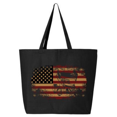 Dirt Track Racing Sprint Car Vintage Usa American Flag Gift 25L Jumbo Tote