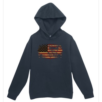 Dirt Track Racing Sprint Car Vintage Usa American Flag Gift Urban Pullover Hoodie