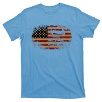 Dirt Track Racing Sprint Car Vintage Usa American Flag Gift T-Shirt