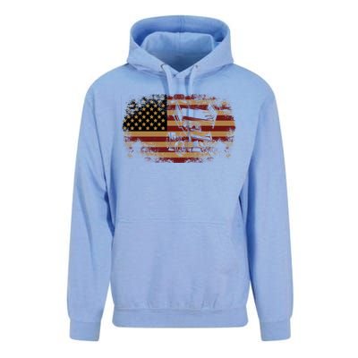 Dirt Track Racing Sprint Car Vintage Usa American Flag Gift Unisex Surf Hoodie