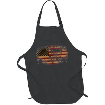Dirt Track Racing Sprint Car Vintage Usa American Flag Apron