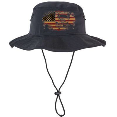 Dirt Track Racing Sprint Car Vintage Usa American Flag Bucket Hat