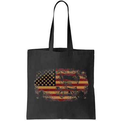 Dirt Track Racing Sprint Car Vintage Usa American Flag Bag