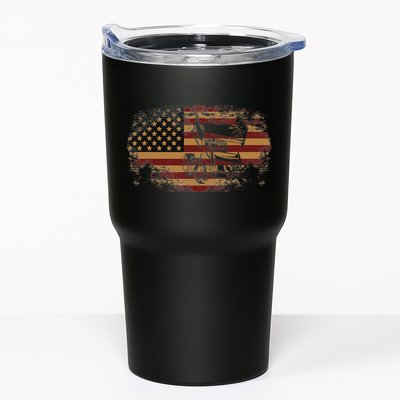 Dirt Track Racing Sprint Car Vintage Usa American Flag Tumbler