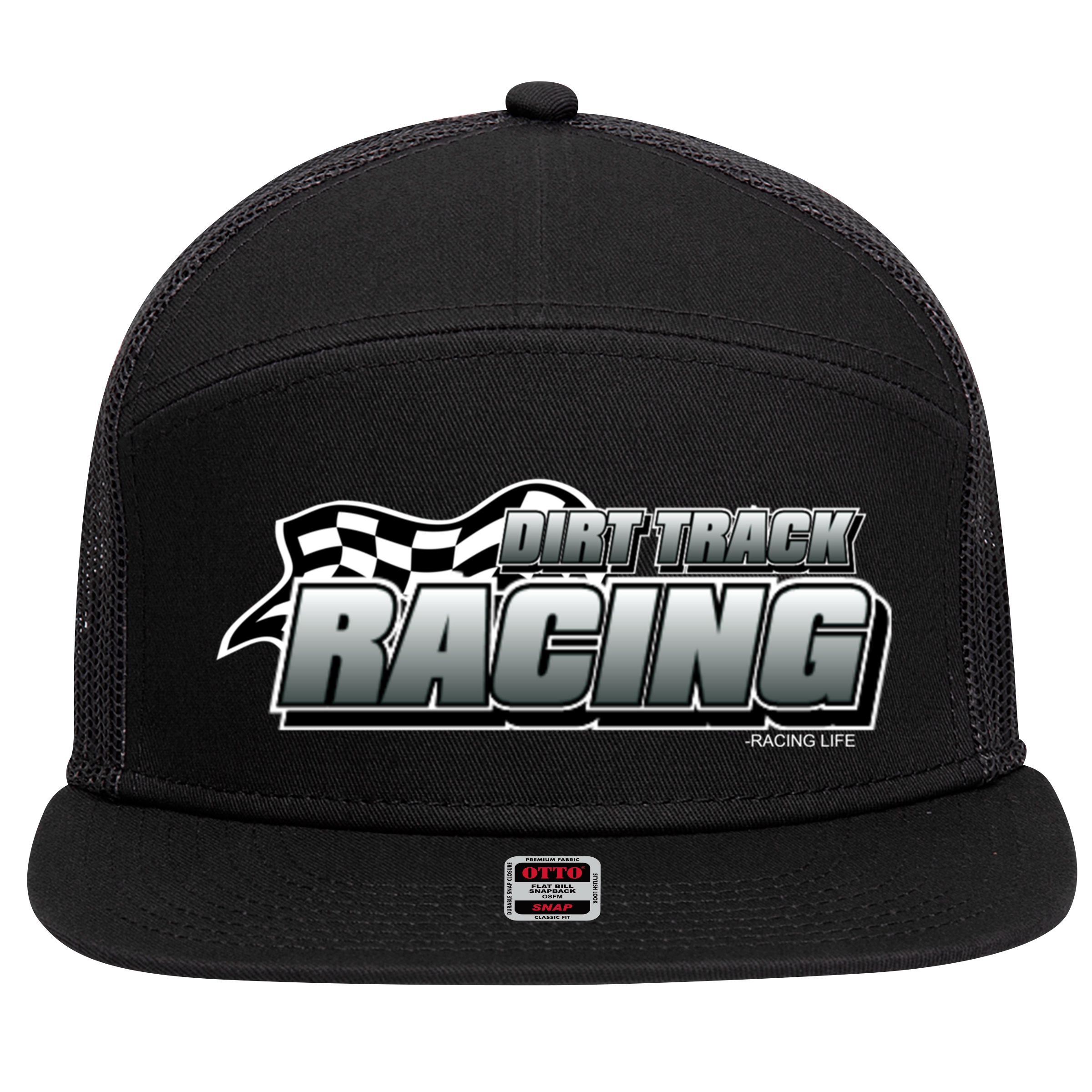 Dirt Track Racing Speedway Race Gear Stock Car Racing Funny Gift 7 Panel Mesh Trucker Snapback Hat