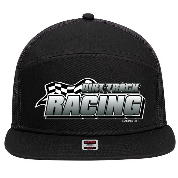 Dirt Track Racing Speedway Race Gear Stock Car Racing Funny Gift 7 Panel Mesh Trucker Snapback Hat