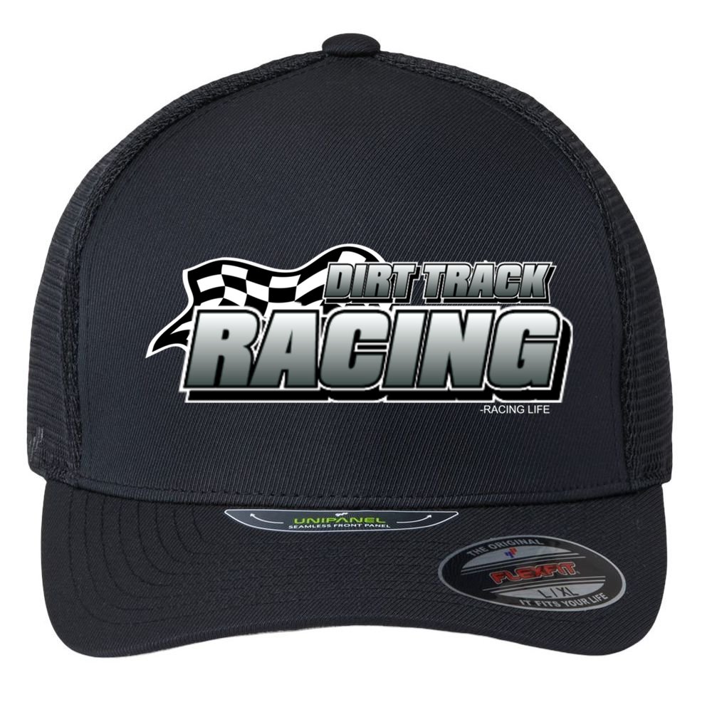 Dirt Track Racing Speedway Race Gear Stock Car Racing Funny Gift Flexfit Unipanel Trucker Cap