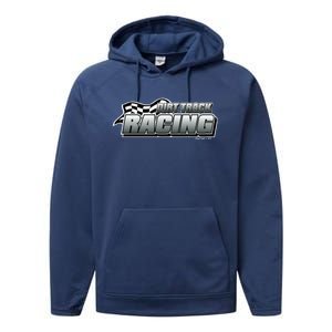 Dirt Track Racing Speedway Race Gear Stock Car Racing Funny Gift Performance Fleece Hoodie