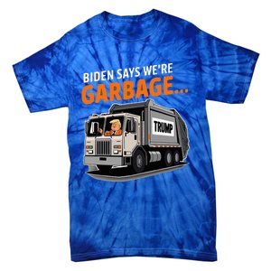 Donald Trump Rides In Garbage Truck Tie-Dye T-Shirt