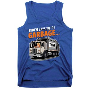 Donald Trump Rides In Garbage Truck Tank Top