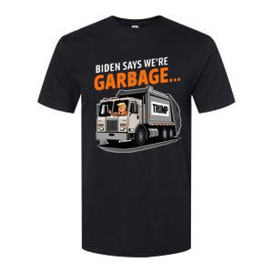 Donald Trump Rides In Garbage Truck Softstyle CVC T-Shirt