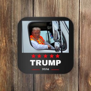 Donald Trump Rides In Garbage Truck Coaster