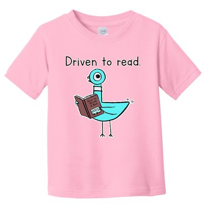 Driven To Read Pigeon Library Reading Books Reader Toddler T-Shirt