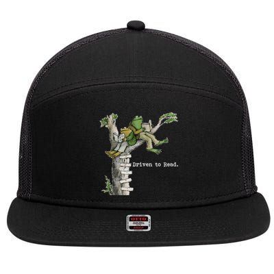 Driven To Read Frog And Toad Library Reading 7 Panel Mesh Trucker Snapback Hat