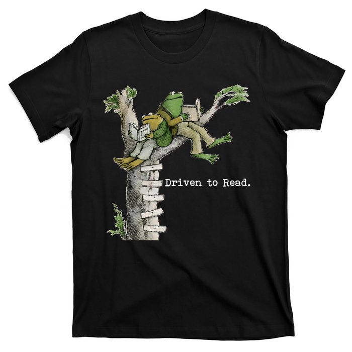 Driven To Read Frog And Toad Library Reading T-Shirt