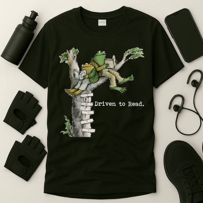 Driven To Read Frog And Toad Library Reading T-Shirt