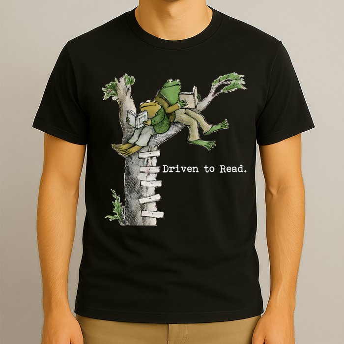 Driven To Read Frog And Toad Library Reading T-Shirt