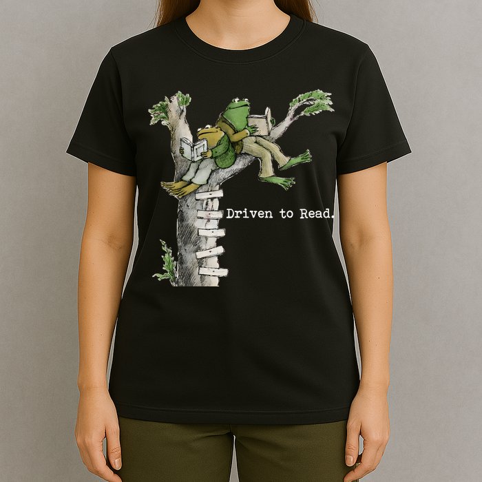 Driven To Read Frog And Toad Library Reading T-Shirt