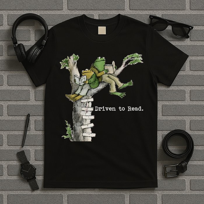 Driven To Read Frog And Toad Library Reading T-Shirt