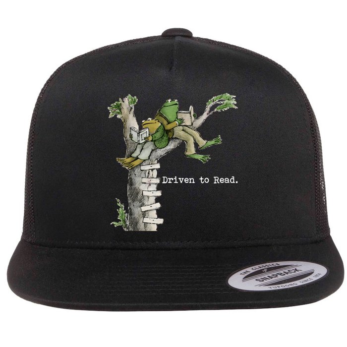 Driven To Read Frog And Toad Library Reading Flat Bill Trucker Hat