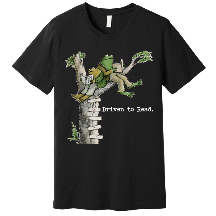 Driven To Read Frog And Toad Library Reading Premium T-Shirt