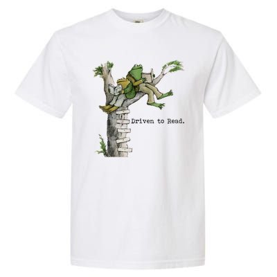 Driven To Read Frog And Toad Library Reading Garment-Dyed Heavyweight T-Shirt