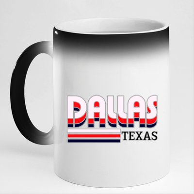 Dallas Triple Retro Logo 11oz Black Color Changing Mug