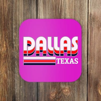 Dallas Triple Retro Logo Coaster