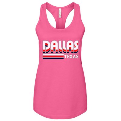 Dallas Triple Retro Logo Women's Racerback Tank