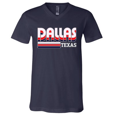 Dallas Triple Retro Logo V-Neck T-Shirt