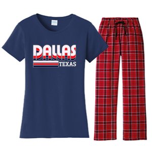 Dallas Triple Retro Logo Women's Flannel Pajama Set