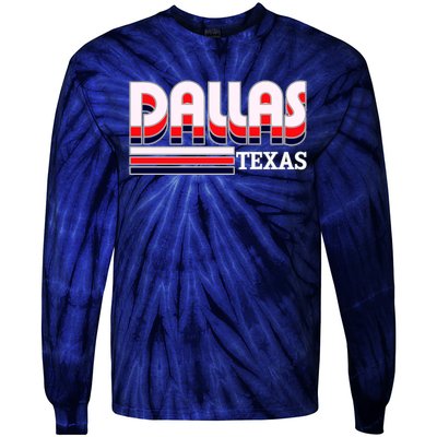 Dallas Triple Retro Logo Tie-Dye Long Sleeve Shirt