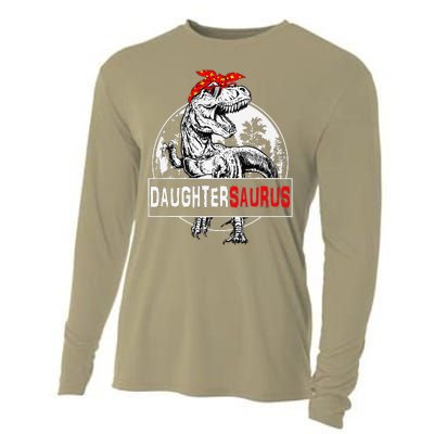 Daughtersaurus T Rex Dinosaur DaughterSaurus Family Matching Cooling Performance Long Sleeve Crew