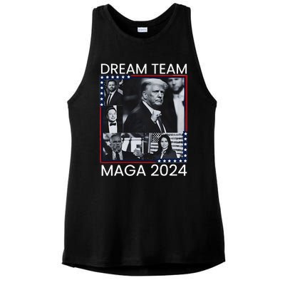 Dream Team Republican Trump Vance 2024 Ladies PosiCharge Tri-Blend Wicking Tank