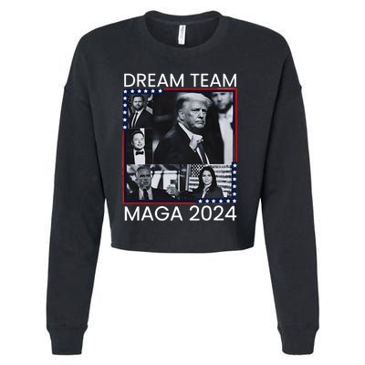 Dream Team Republican Trump Vance 2024 Cropped Pullover Crew