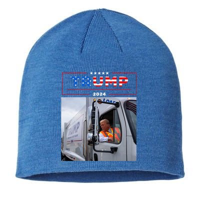 Donald Trump Rides In Garbage Truck Garbage Trump Sustainable Beanie