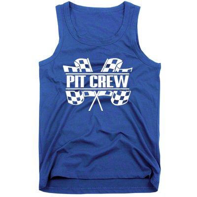 Dirt Track Racing Pit Crew Race Car Team Checker Flag Meaningful Gift Tank Top