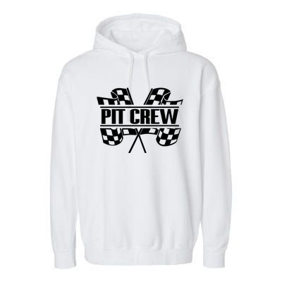 Dirt Track Racing Pit Crew Race Car Team Checker Flag Meaningful Gift Garment-Dyed Fleece Hoodie