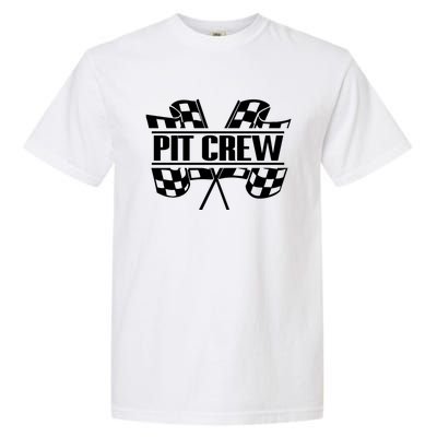 Dirt Track Racing Pit Crew Race Car Team Checker Flag Meaningful Gift Garment-Dyed Heavyweight T-Shirt