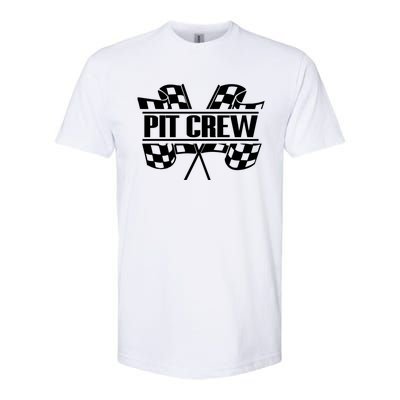 Dirt Track Racing Pit Crew Race Car Team Checker Flag Meaningful Gift Softstyle CVC T-Shirt