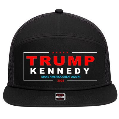 Donald Trump Robert F Kennedy Jr Pres/VP 2024 7 Panel Mesh Trucker Snapback Hat