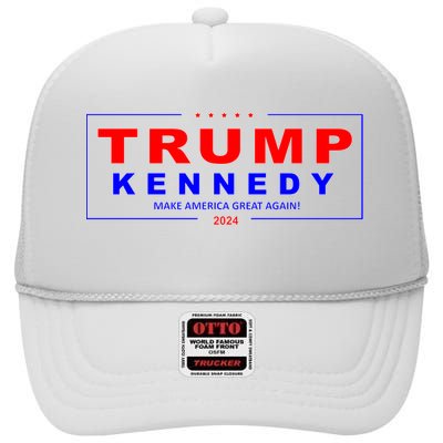 Donald Trump Robert F Kennedy Jr Pres/VP 2024 High Crown Mesh Back Trucker Hat