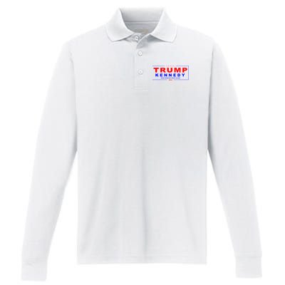 Donald Trump Robert F Kennedy Jr Pres/VP 2024 Performance Long Sleeve Polo