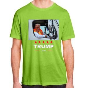 Donald Trump Rides In Garbage Truck Gift Adult ChromaSoft Performance T-Shirt