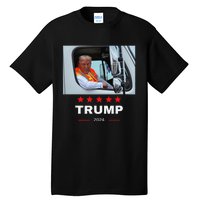 Donald Trump Rides In Garbage Truck Gift Tall T-Shirt