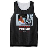 Donald Trump Rides In Garbage Truck Gift Mesh Reversible Basketball Jersey Tank