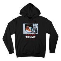 Donald Trump Rides In Garbage Truck Gift Tall Hoodie