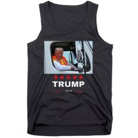 Donald Trump Rides In Garbage Truck Gift Tank Top