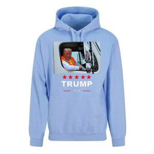 Donald Trump Rides In Garbage Truck Gift Unisex Surf Hoodie