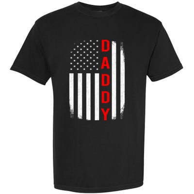 Daddy Thin Red Line Gift For Dad Firefighter Gift Garment-Dyed Heavyweight T-Shirt